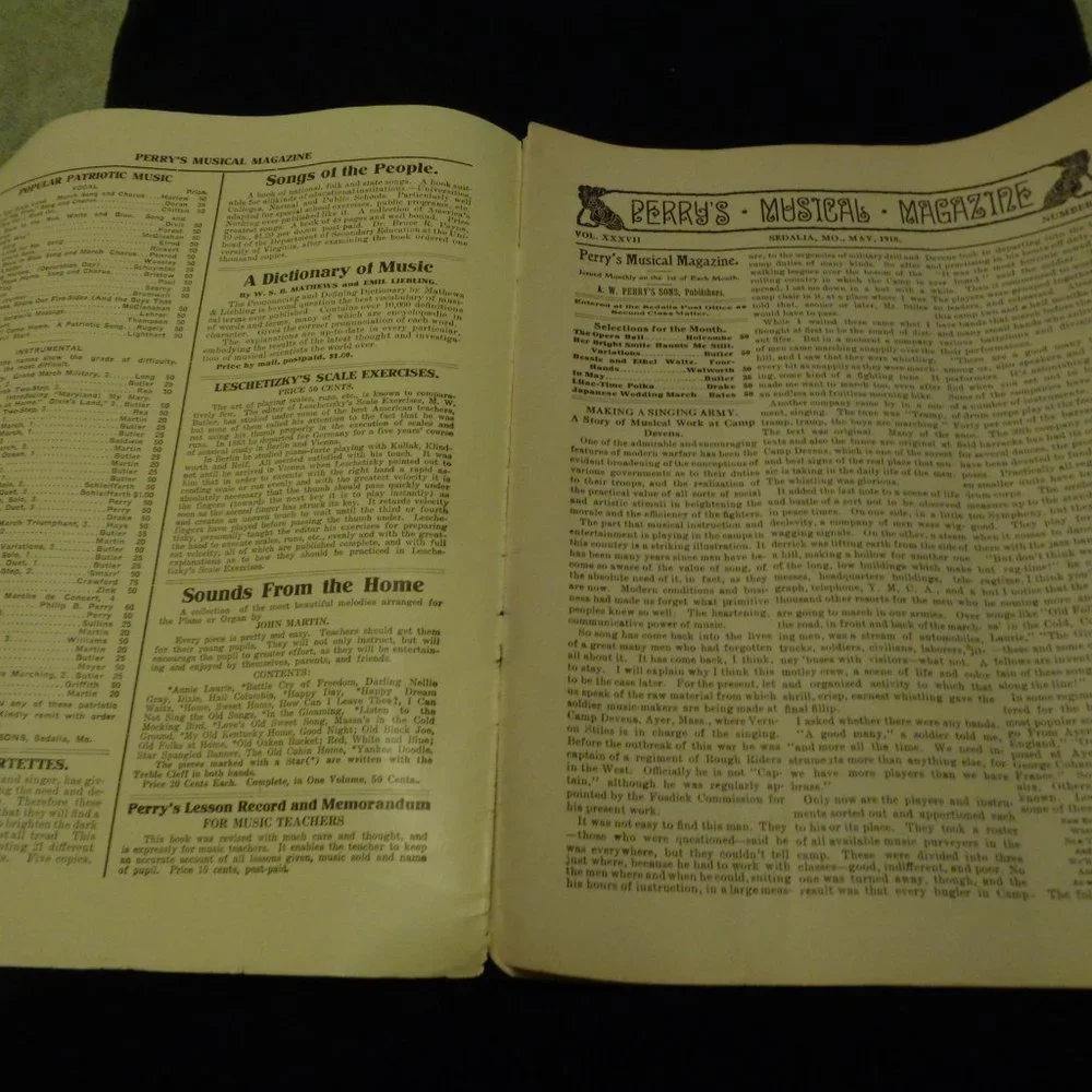 PERRYS MUSICAL MAGAZINE MAY 1918